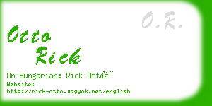 otto rick business card